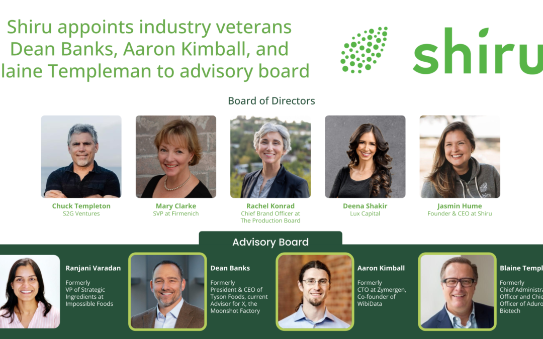 Shiru Appoints Industry Veterans to Advisory Board